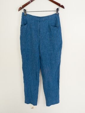 Vintage Jones New York 100% Linen High Rise Pants Size 10